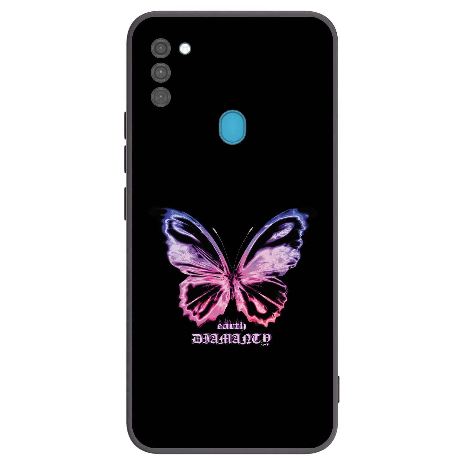 Picasee crna silikonska maskica za Samsung Galaxy M11 - Diamanty Purple