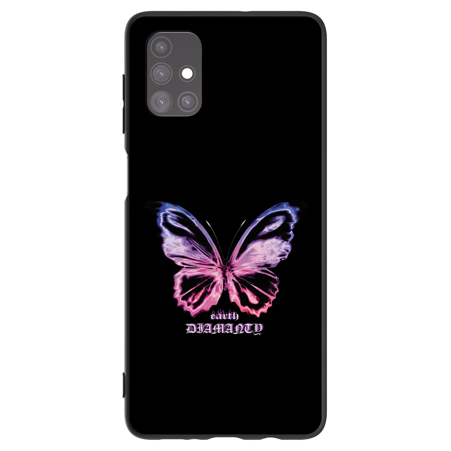 Picasee crna silikonska maskica za Samsung Galaxy M51 M515F - Diamanty Purple
