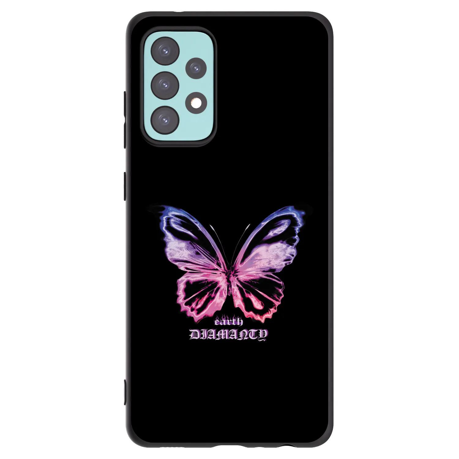 Picasee crna silikonska maskica za Samsung Galaxy A72 A725F - Diamanty Purple