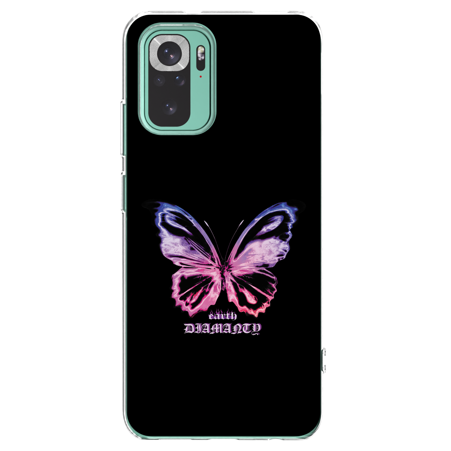 Picasee silikonska prozirna maskica za Xiaomi Redmi Note 10 Pro - Diamanty Purple