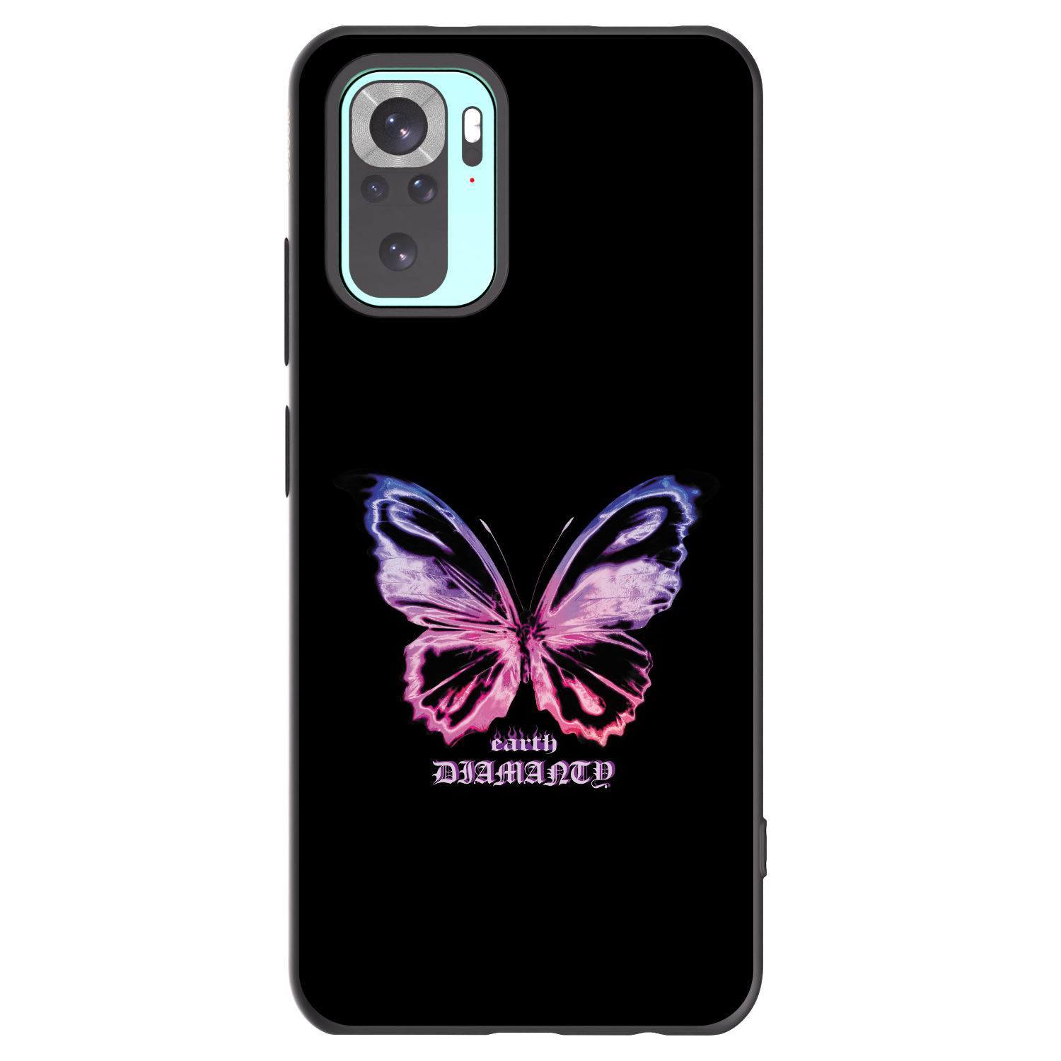 Picasee crna silikonska maskica za Xiaomi Redmi Note 10 Pro - Diamanty Purple