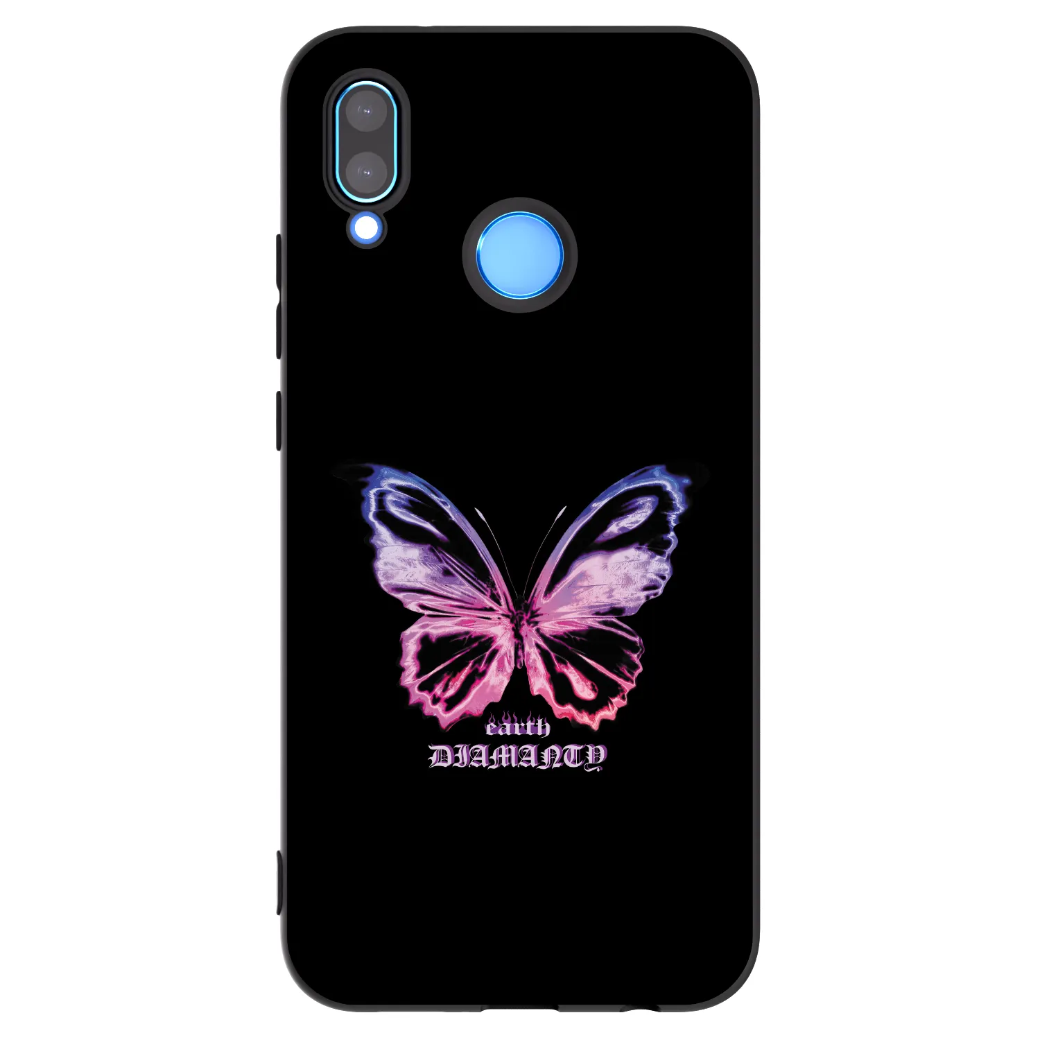 Picasee crna silikonska maskica za Huawei P20 Lite - Diamanty Purple