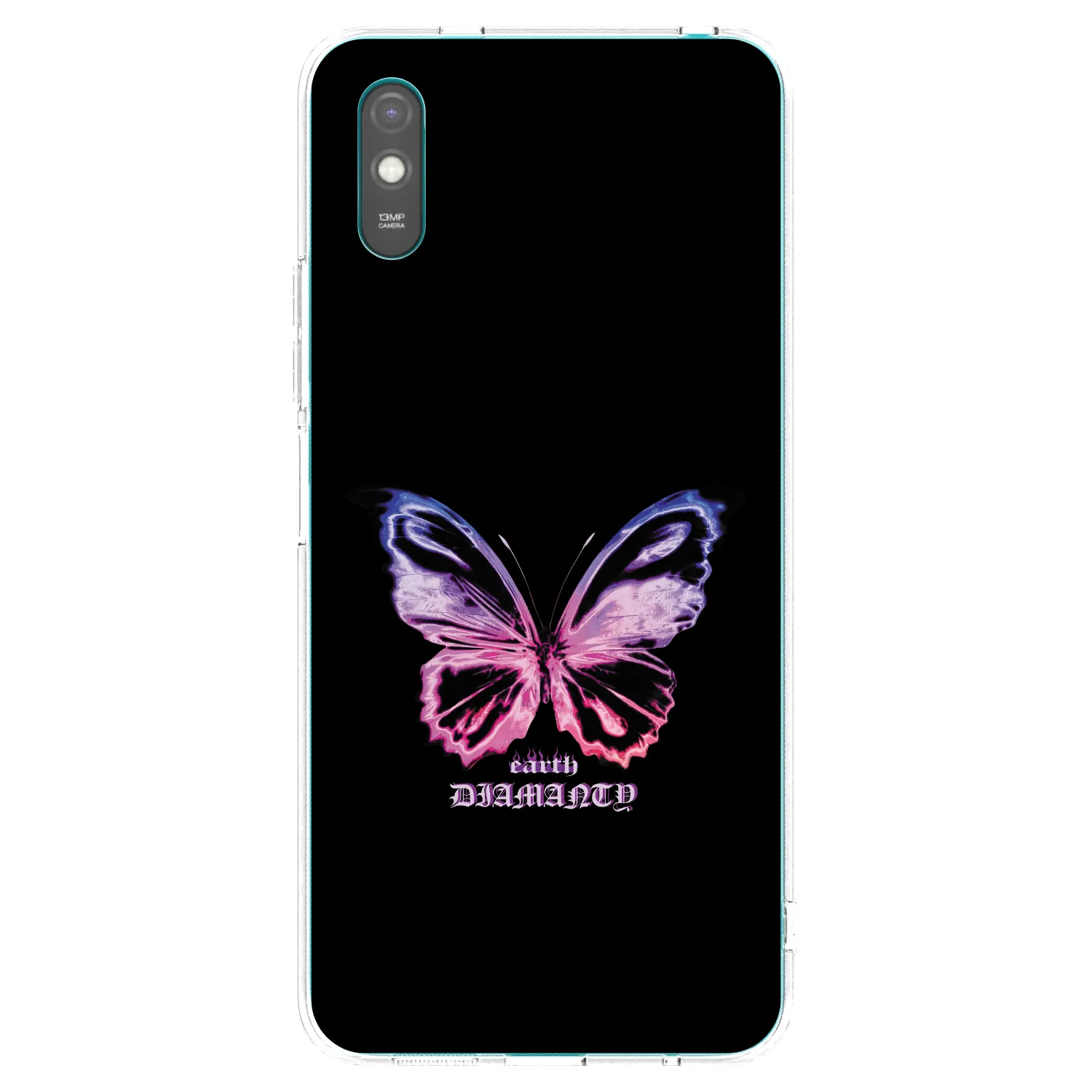 Picasee silikonska prozirna maskica za Xiaomi Redmi 9AT - Diamanty Purple