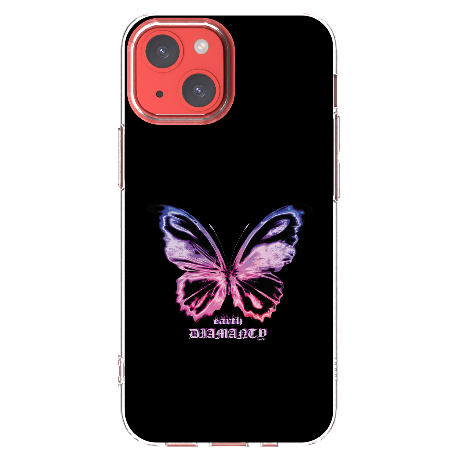 Picasee silikonska prozirna maskica za Apple iPhone 13 mini - Diamanty Purple