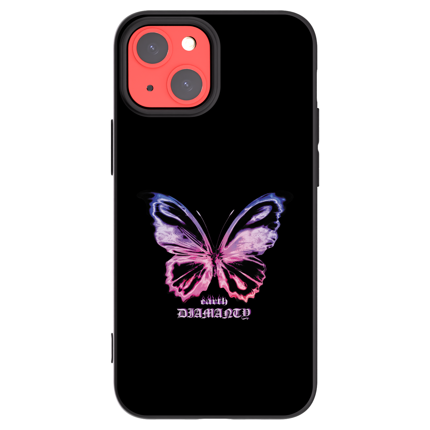 Picasee crna silikonska maskica za Apple iPhone 13 mini - Diamanty Purple