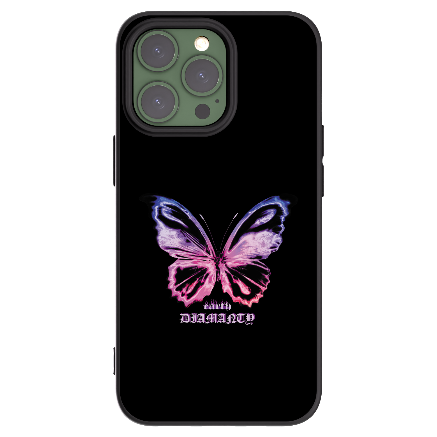 Picasee crna silikonska maskica za Apple iPhone 13 Pro - Diamanty Purple