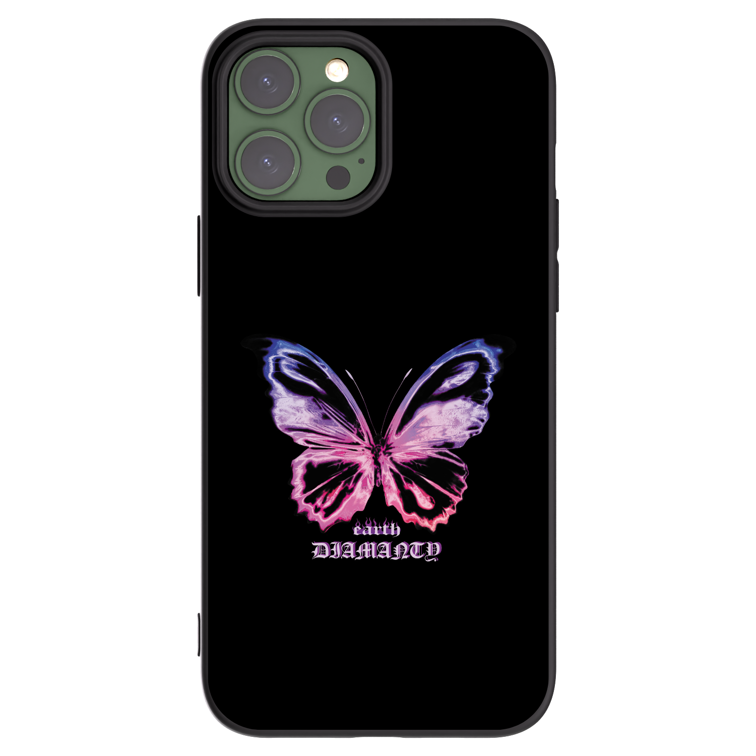 Picasee crna silikonska maskica za Apple iPhone 13 Pro Max - Diamanty Purple