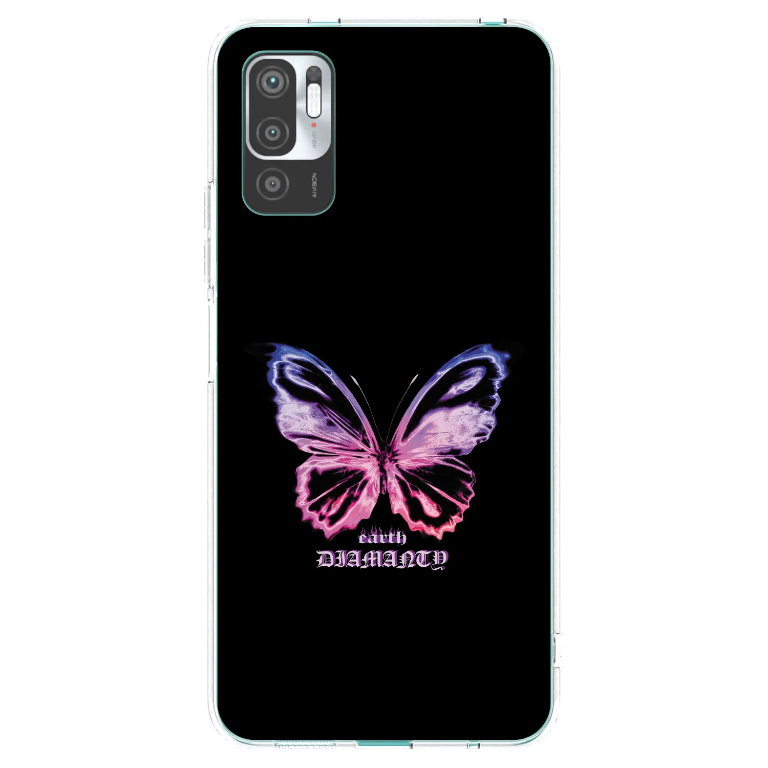 Picasee silikonska prozirna maskica za Xiaomi Redmi Note 10 5G - Diamanty Purple