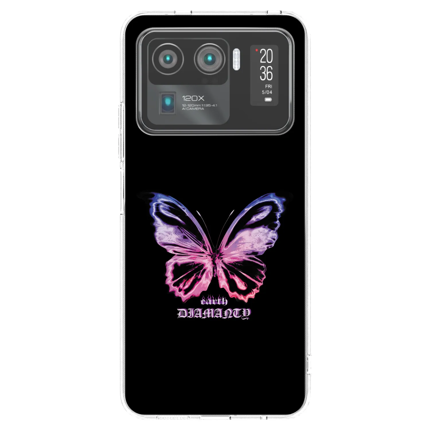 Picasee silikonska prozirna maskica za Xiaomi Mi 11 Ultra - Diamanty Purple
