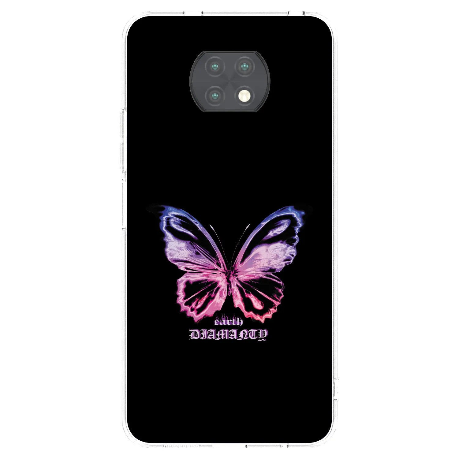Picasee silikonska prozirna maskica za Xiaomi Redmi Note 9T - Diamanty Purple