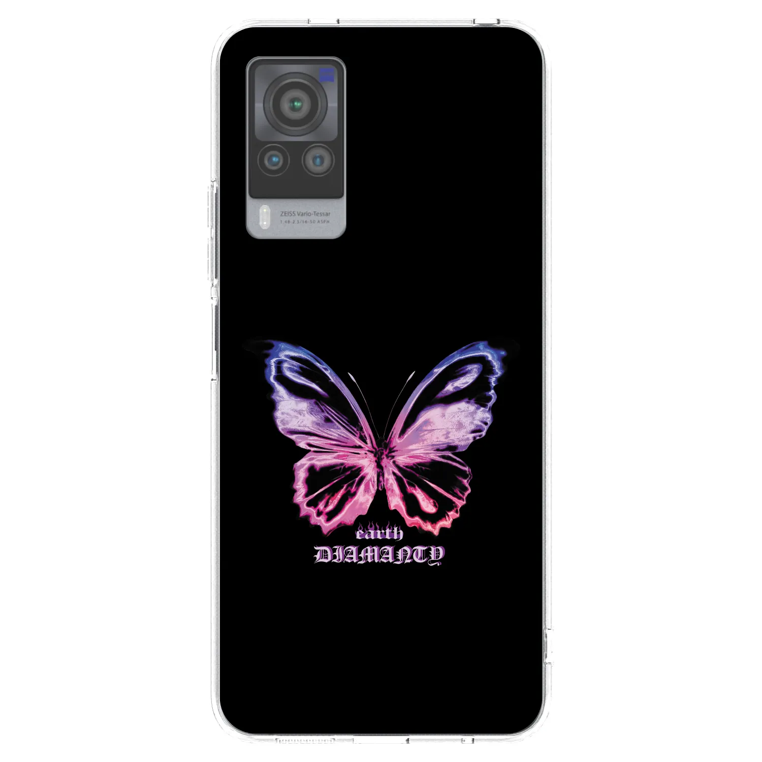 Picasee silikonska prozirna maskica za Vivo X60 Pro 5G - Diamanty Purple