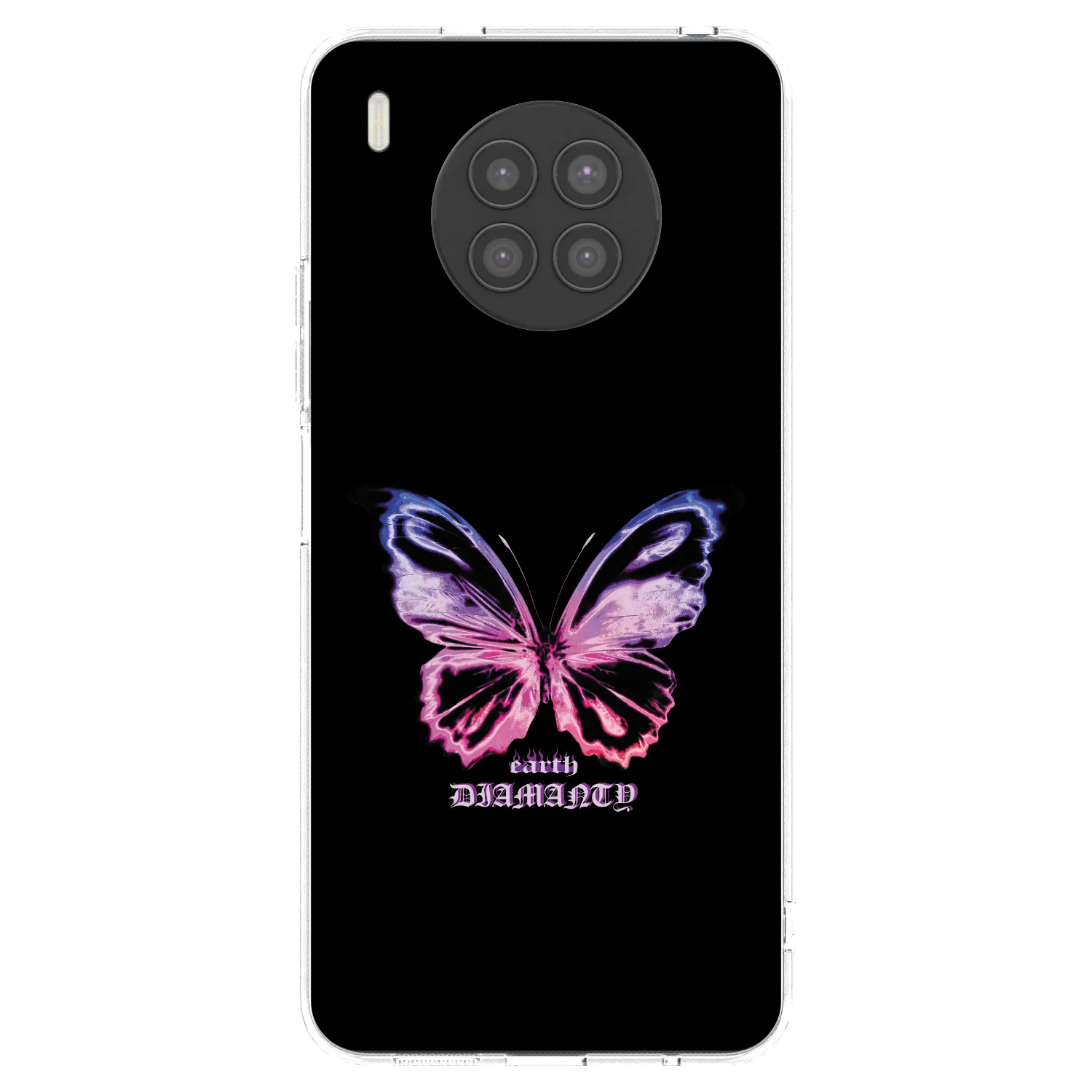 Picasee silikonska prozirna maskica za Huawei Nova 8i - Diamanty Purple