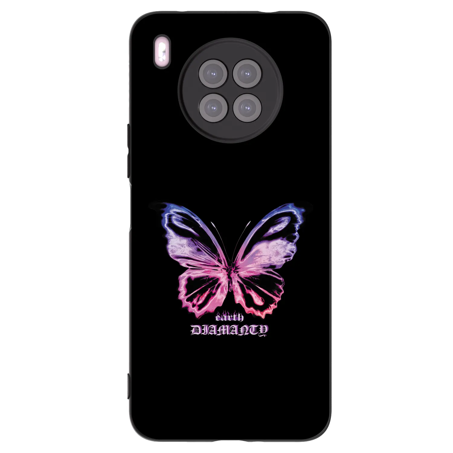 Picasee crna silikonska maskica za Huawei Nova 8i - Diamanty Purple