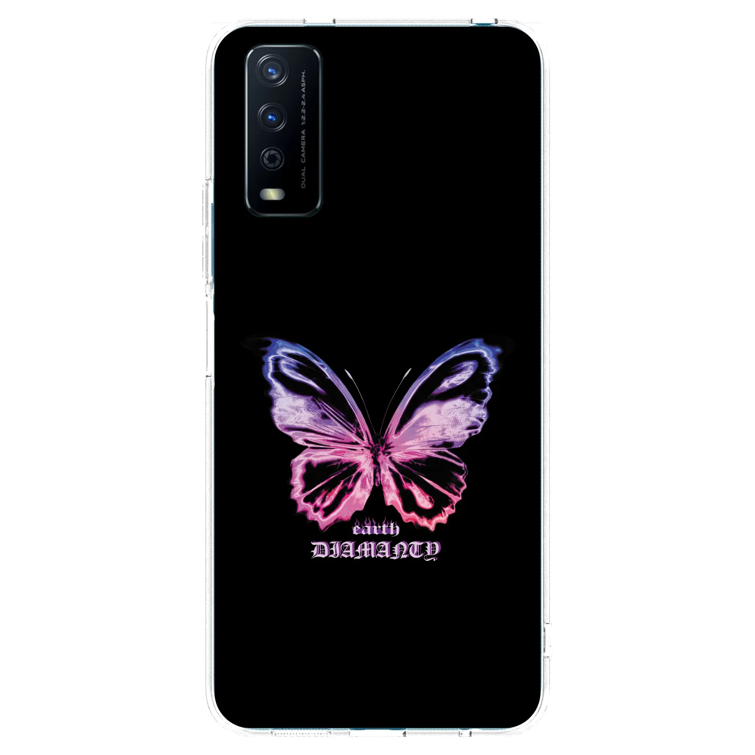 Picasee silikonska prozirna maskica za Vivo Y11s - Diamanty Purple