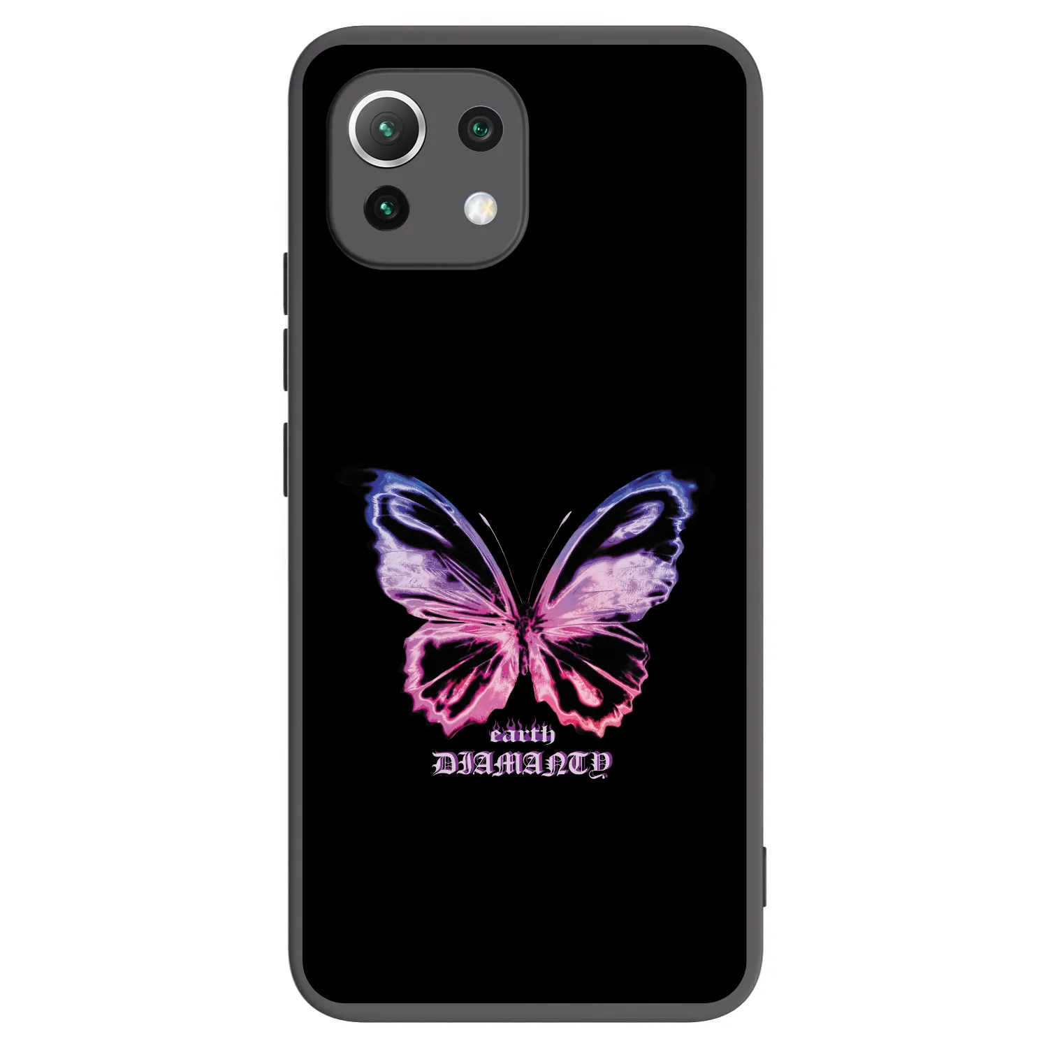 Picasee crna silikonska maskica za Xiaomi 11 Lite 5G NE - Diamanty Purple