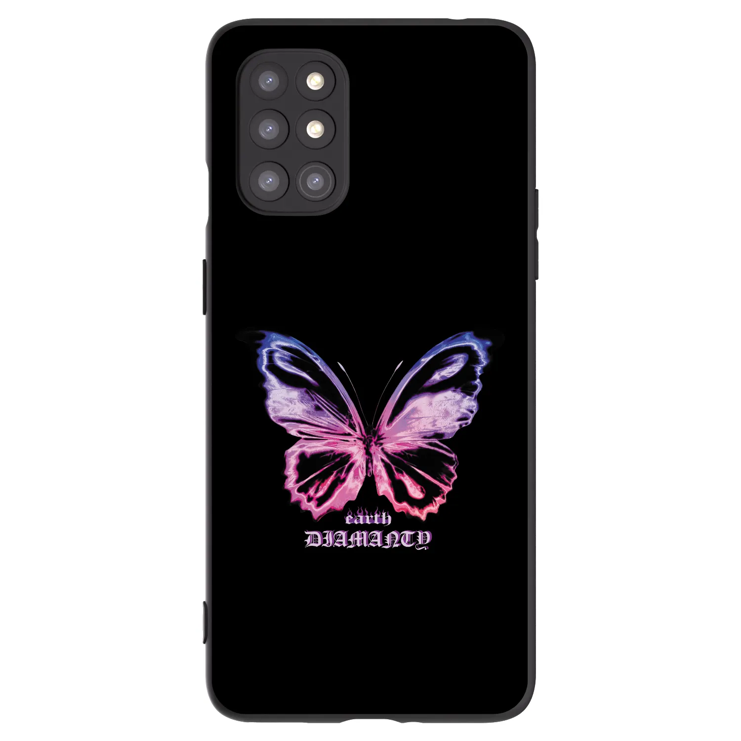 Picasee crna silikonska maskica za OnePlus 8T - Diamanty Purple