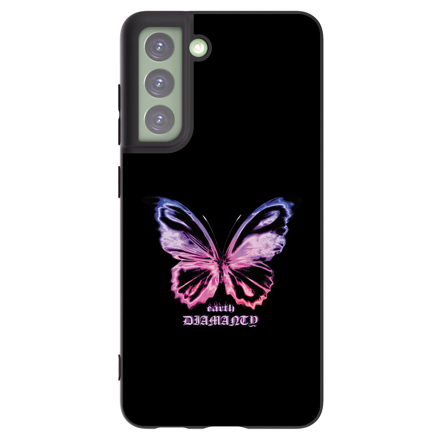 Picasee crna silikonska maskica za Samsung Galaxy S21 FE 5G - Diamanty Purple