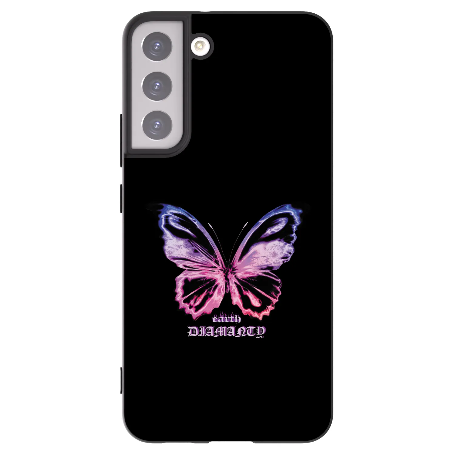 Picasee crna silikonska maskica za Samsung Galaxy S22+ 5G - Diamanty Purple