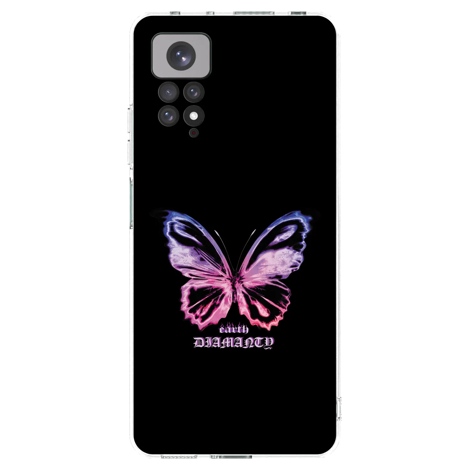 Picasee silikonska prozirna maskica za Xiaomi Redmi Note 11 - Diamanty Purple