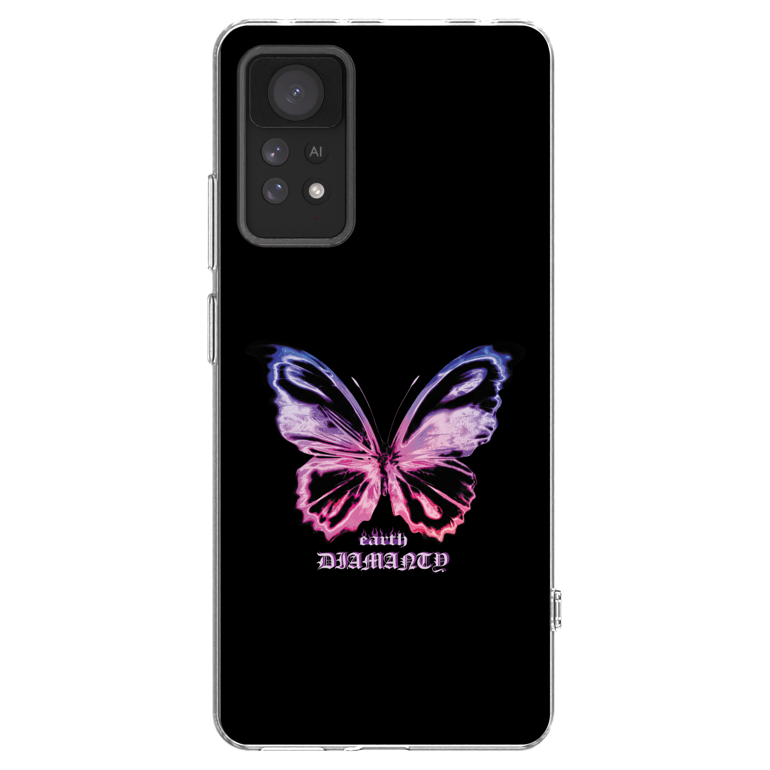 Picasee silikonska prozirna maskica za Xiaomi Redmi Note 11 Pro 5G - Diamanty Purple
