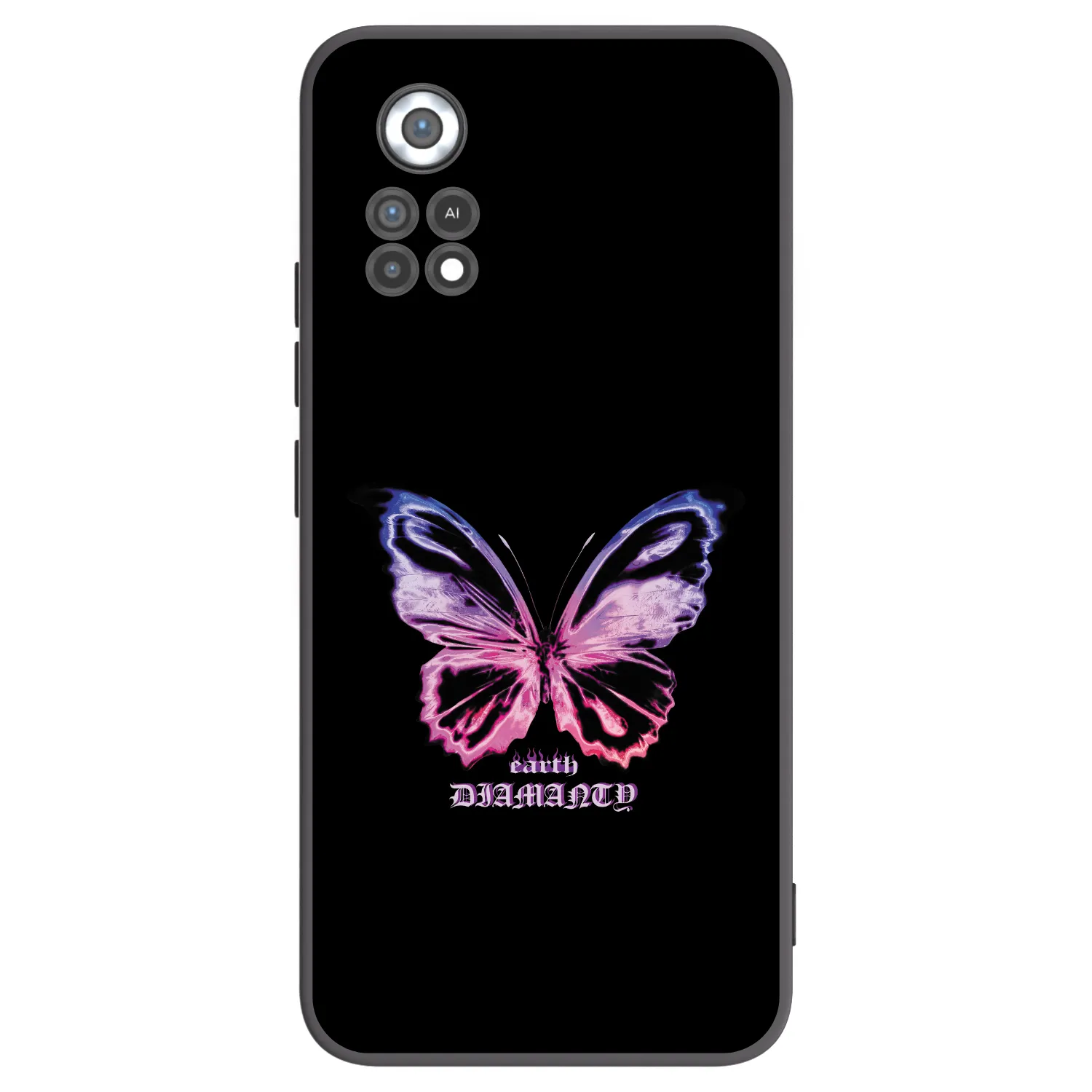Picasee crna silikonska maskica za Xiaomi Poco X4 Pro 5G - Diamanty Purple
