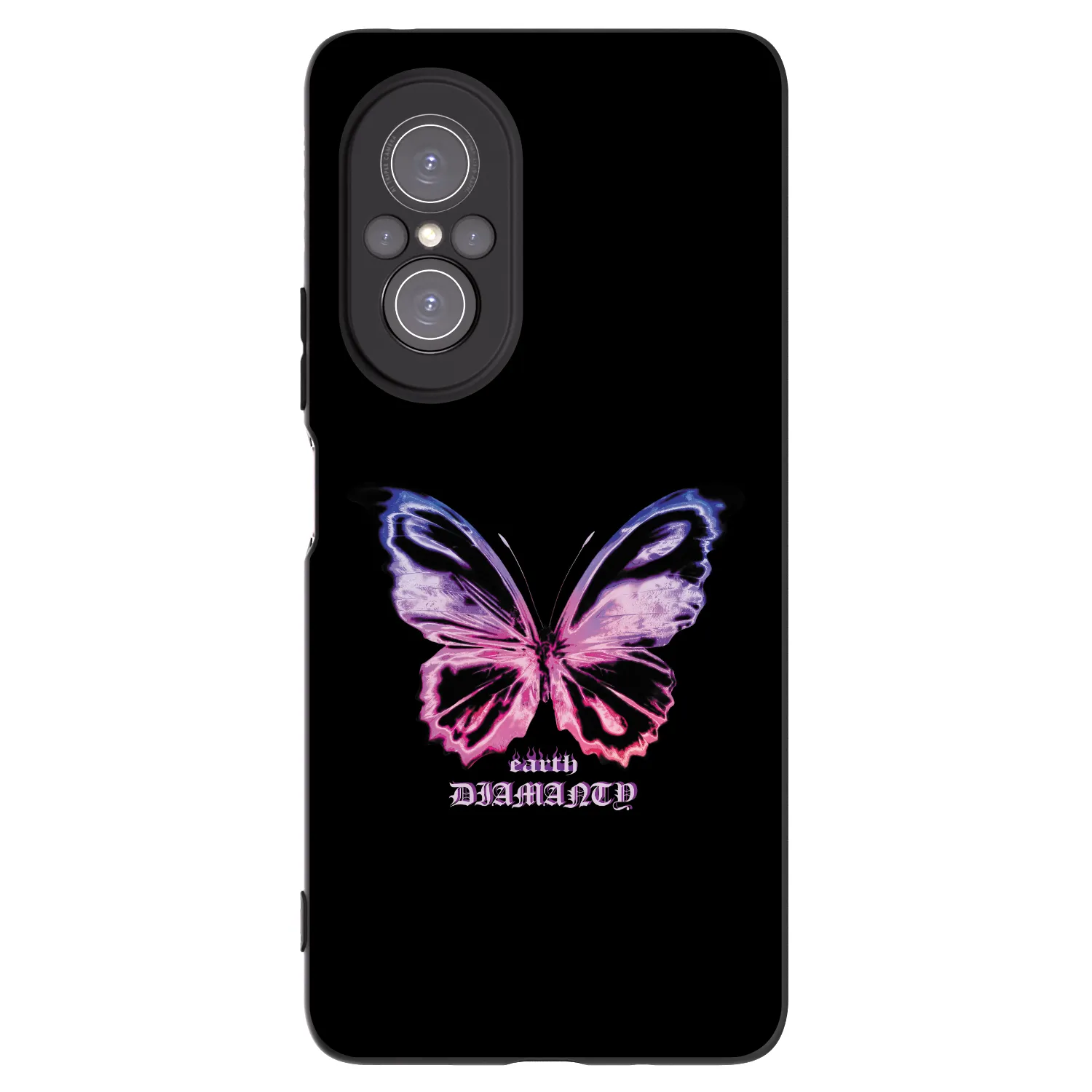 Picasee crna silikonska maskica za Huawei Nova 9 SE - Diamanty Purple