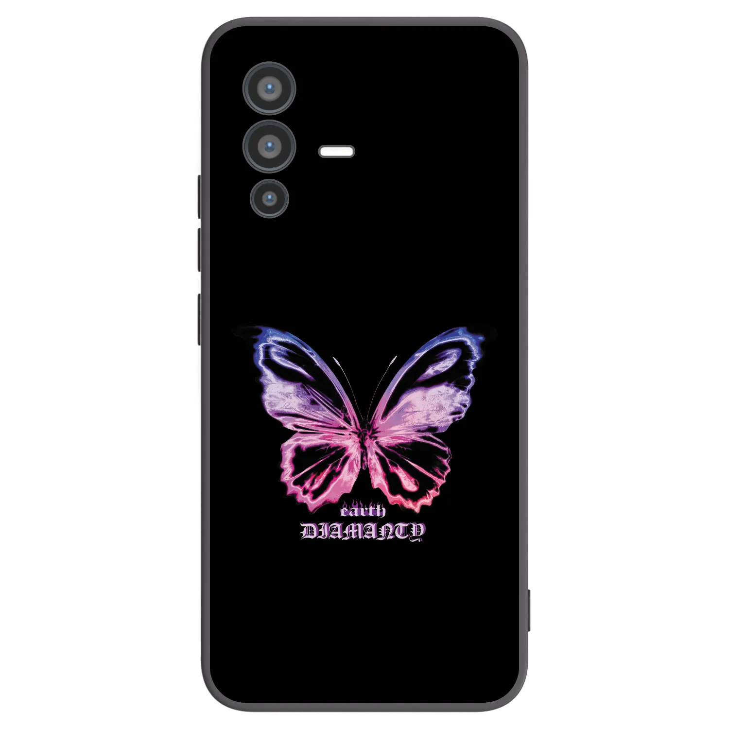 Picasee crna silikonska maskica za Vivo V23 5G - Diamanty Purple