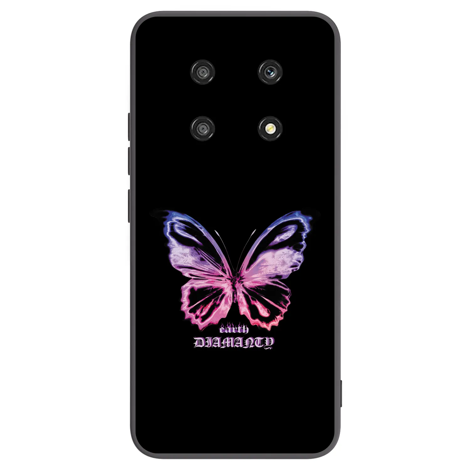 Picasee crna silikonska maskica za Honor Magic4 Lite 5G - Diamanty Purple