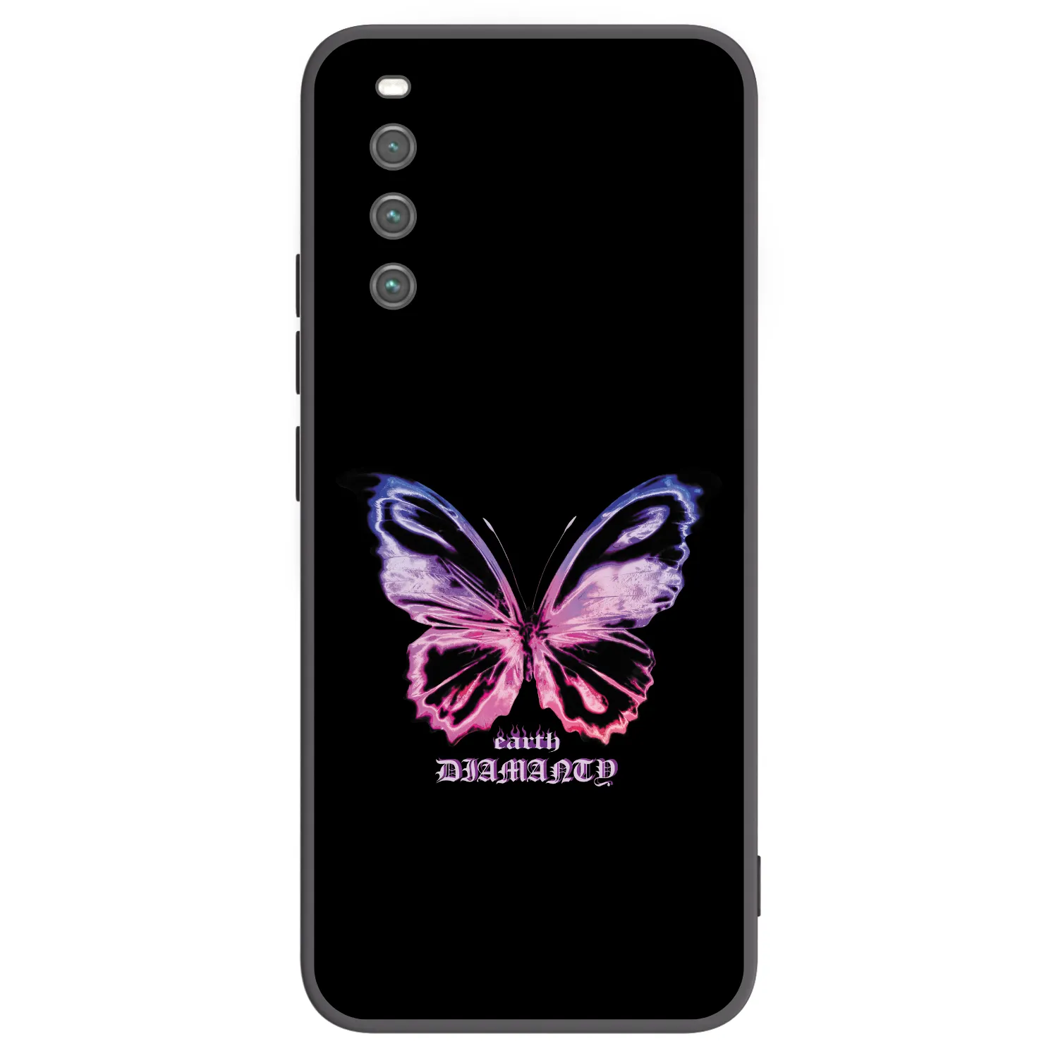 Picasee crna silikonska maskica za Sony Xperia 10 IV 5G - Diamanty Purple
