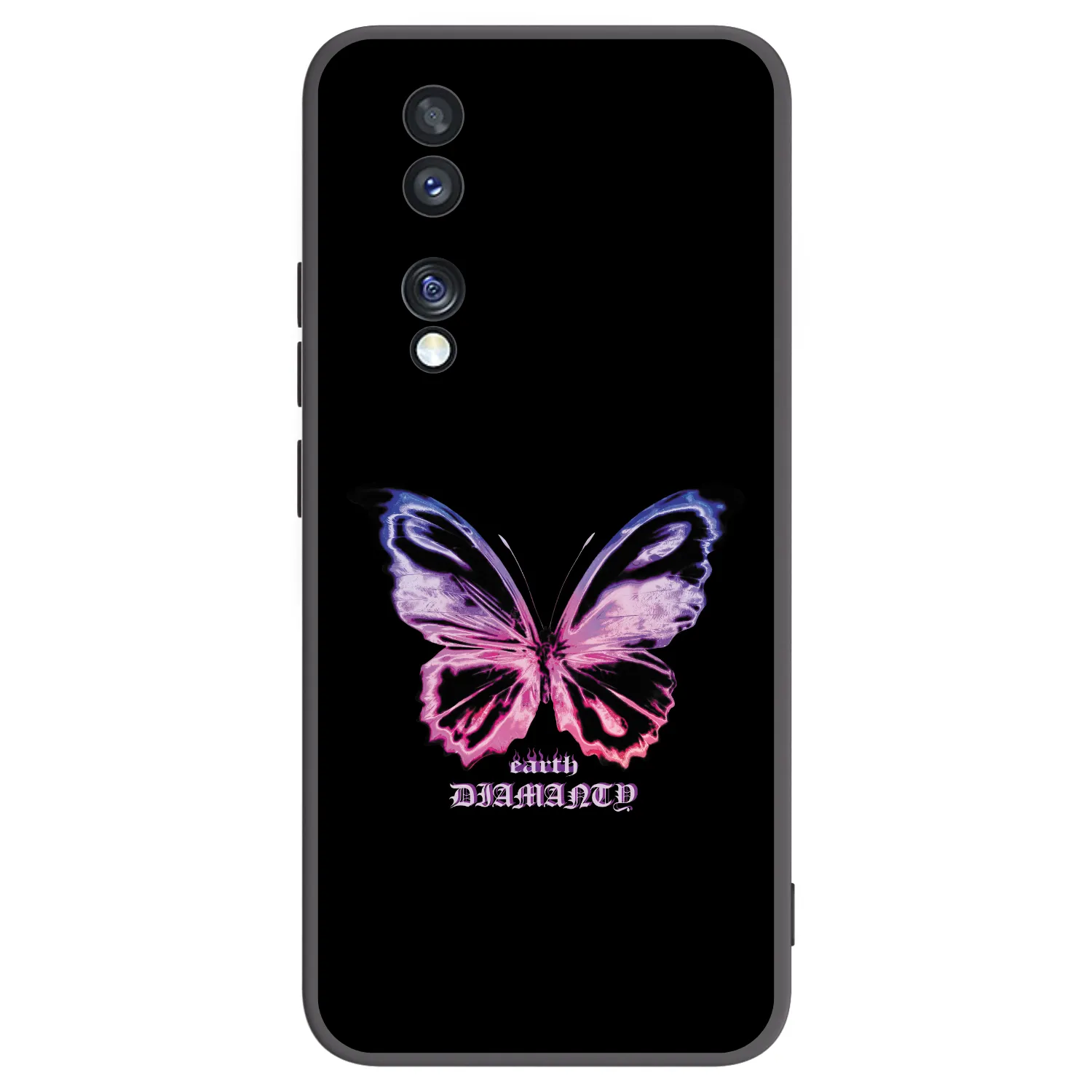 Picasee crna silikonska maskica za Honor 70 - Diamanty Purple