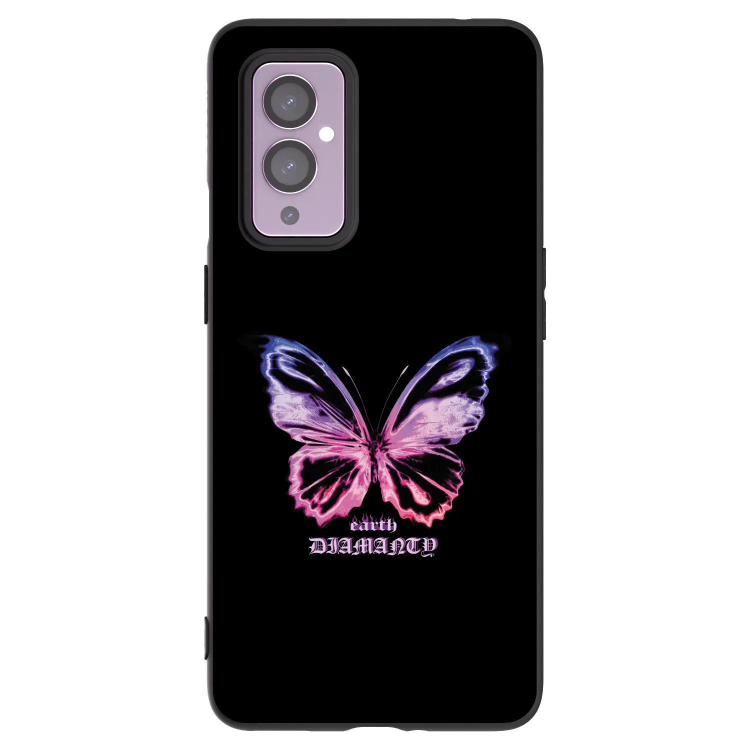 Picasee crna silikonska maskica za OnePlus 9 - Diamanty Purple