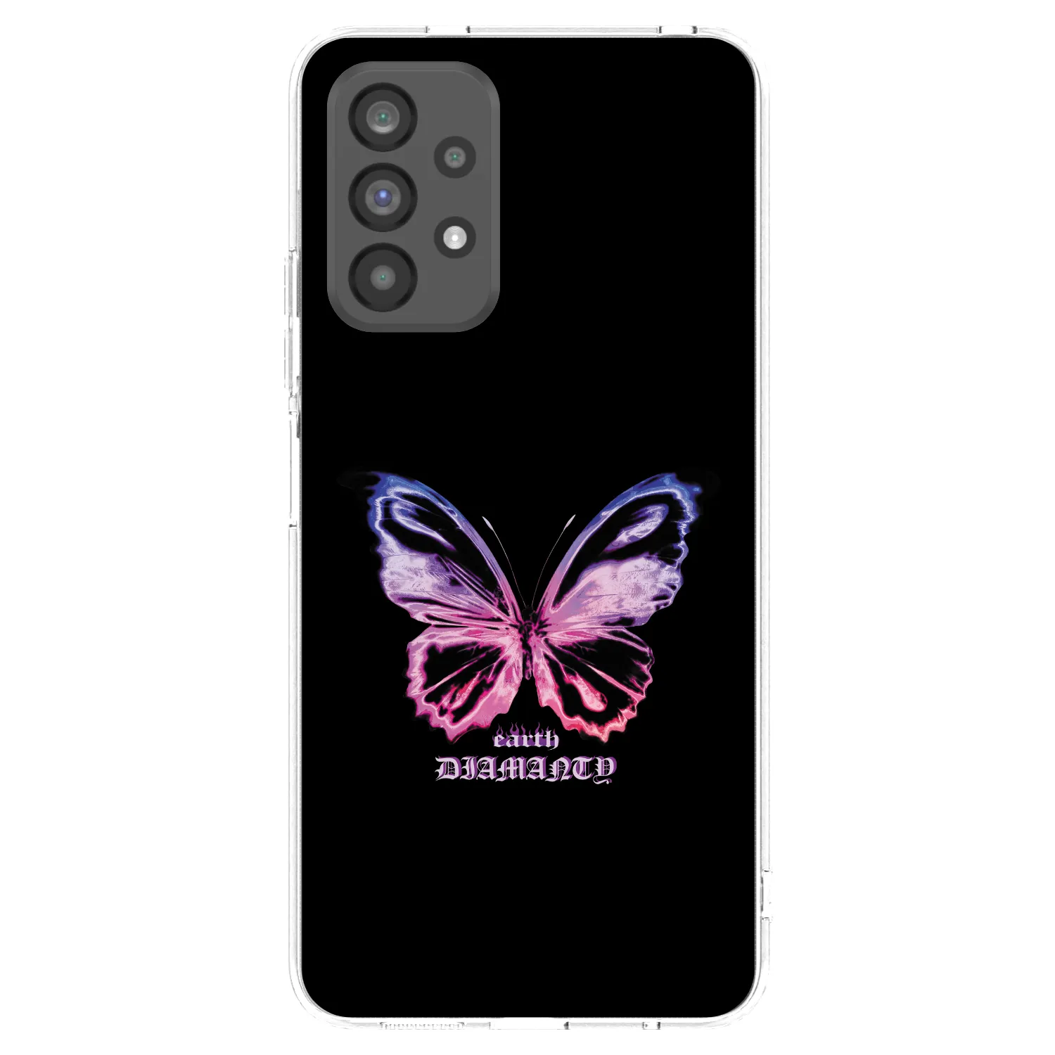 Picasee silikonska prozirna maskica za Samsung Galaxy A73 5G - Diamanty Purple