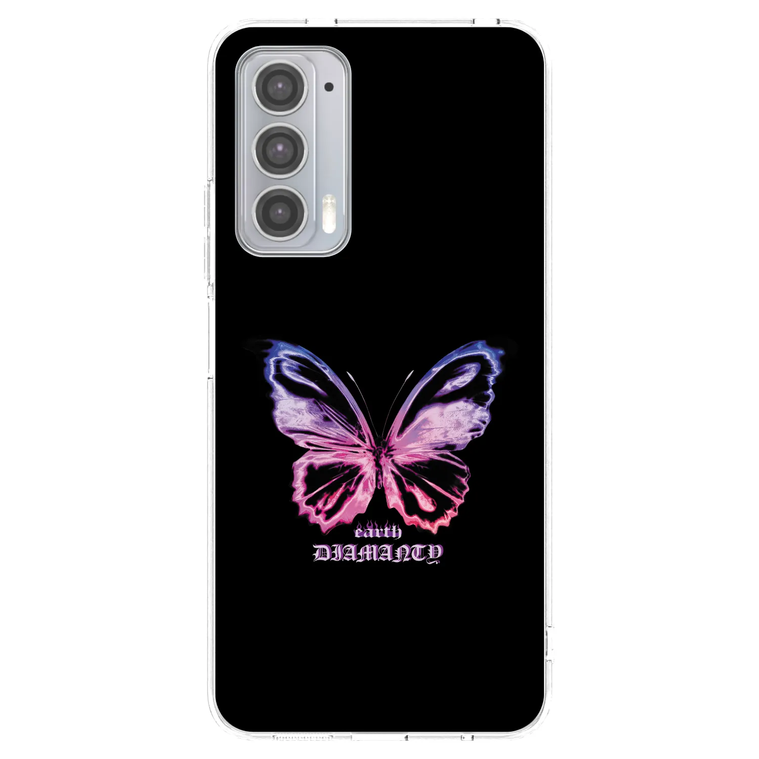 Picasee silikonska prozirna maskica za Motorola Edge 20 - Diamanty Purple