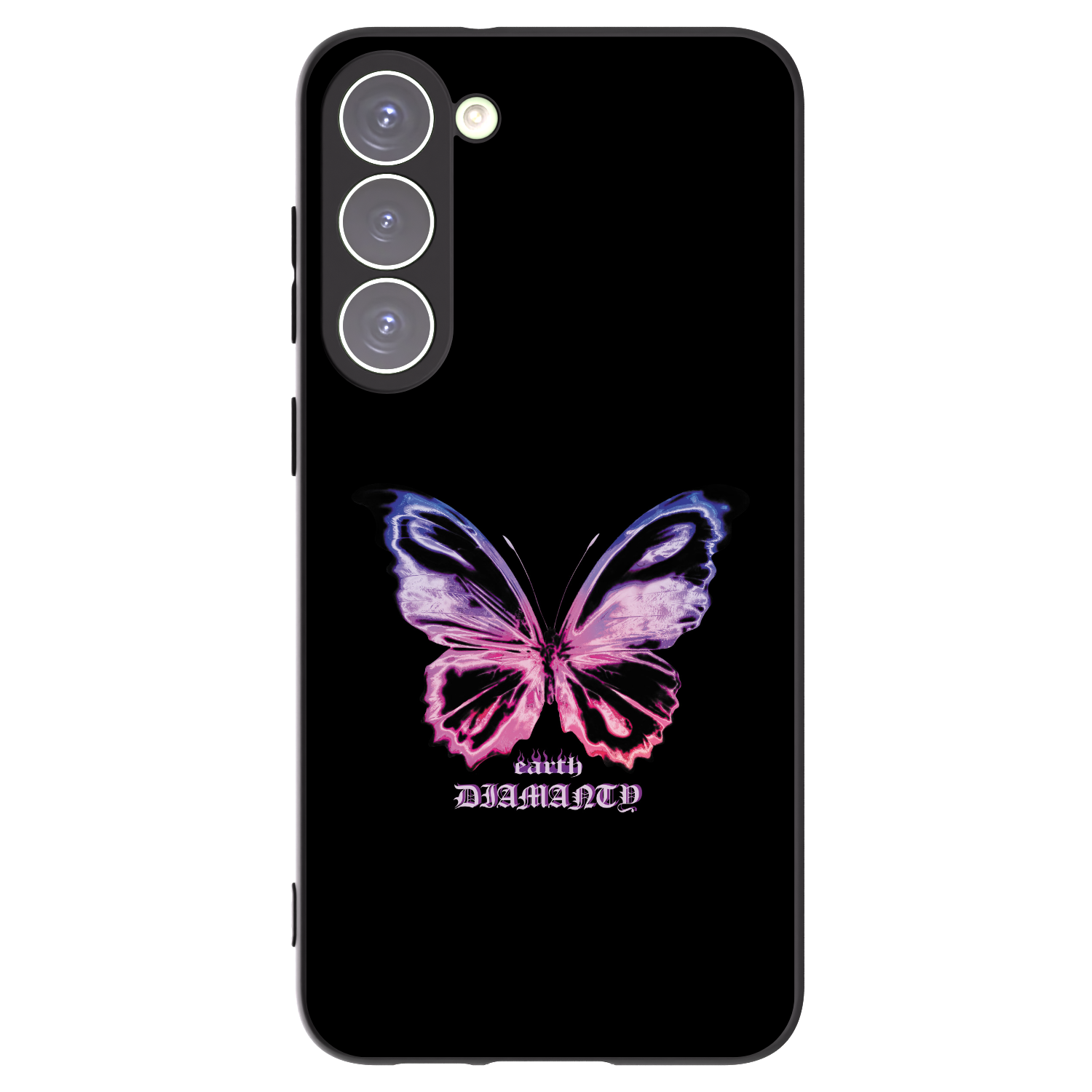 Picasee crna silikonska maskica za Samsung Galaxy S23+ 5G - Diamanty Purple