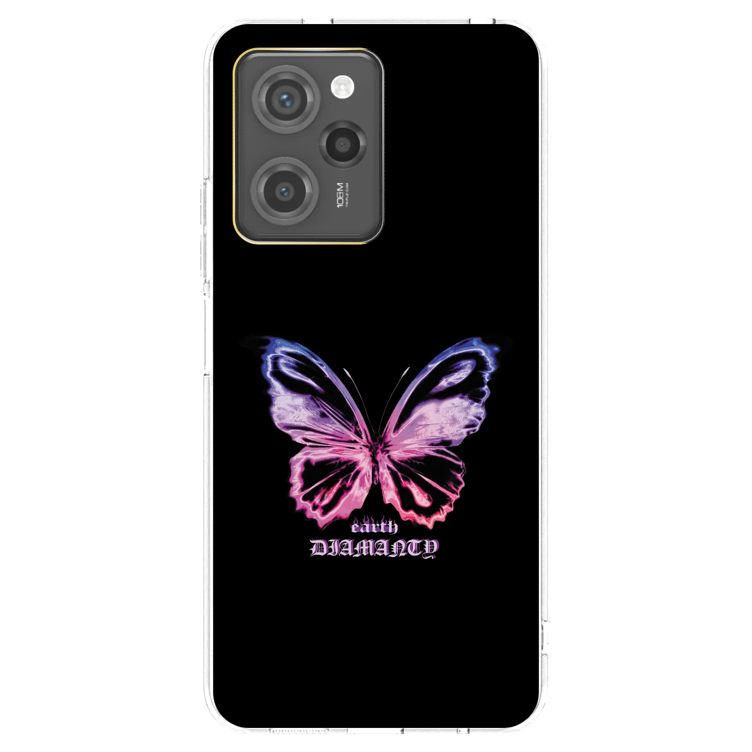 Picasee crna silikonska maskica za Xiaomi Poco X5 Pro - Diamanty Purple