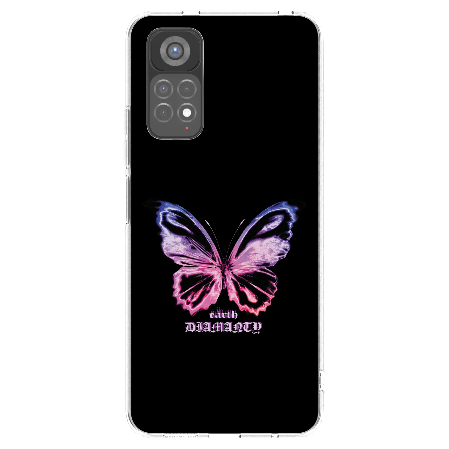 Picasee silikonska prozirna maskica za Xiaomi Redmi Note 11S 5G - Diamanty Purple