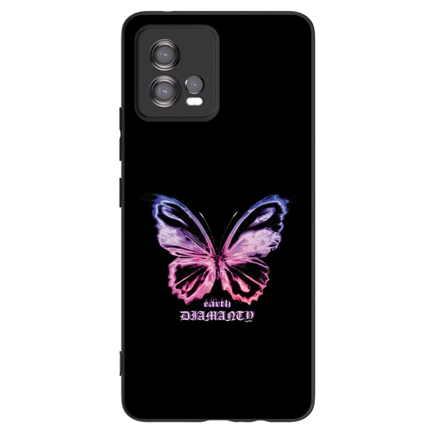 Picasee crna silikonska maskica za Motorola Moto G72 - Diamanty Purple