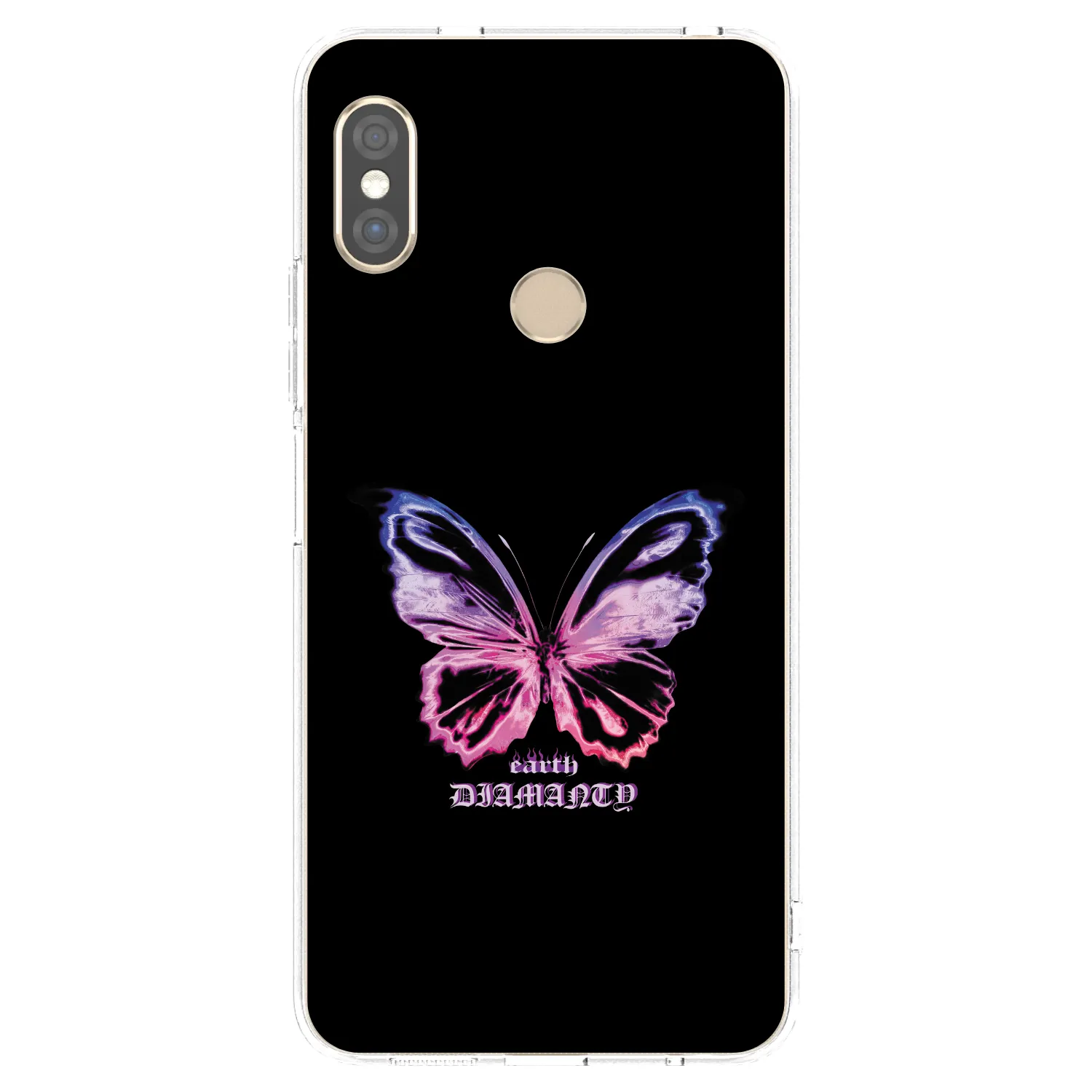 Picasee silikonska prozirna maskica za Xiaomi Redmi Note 5 Global - Diamanty Purple