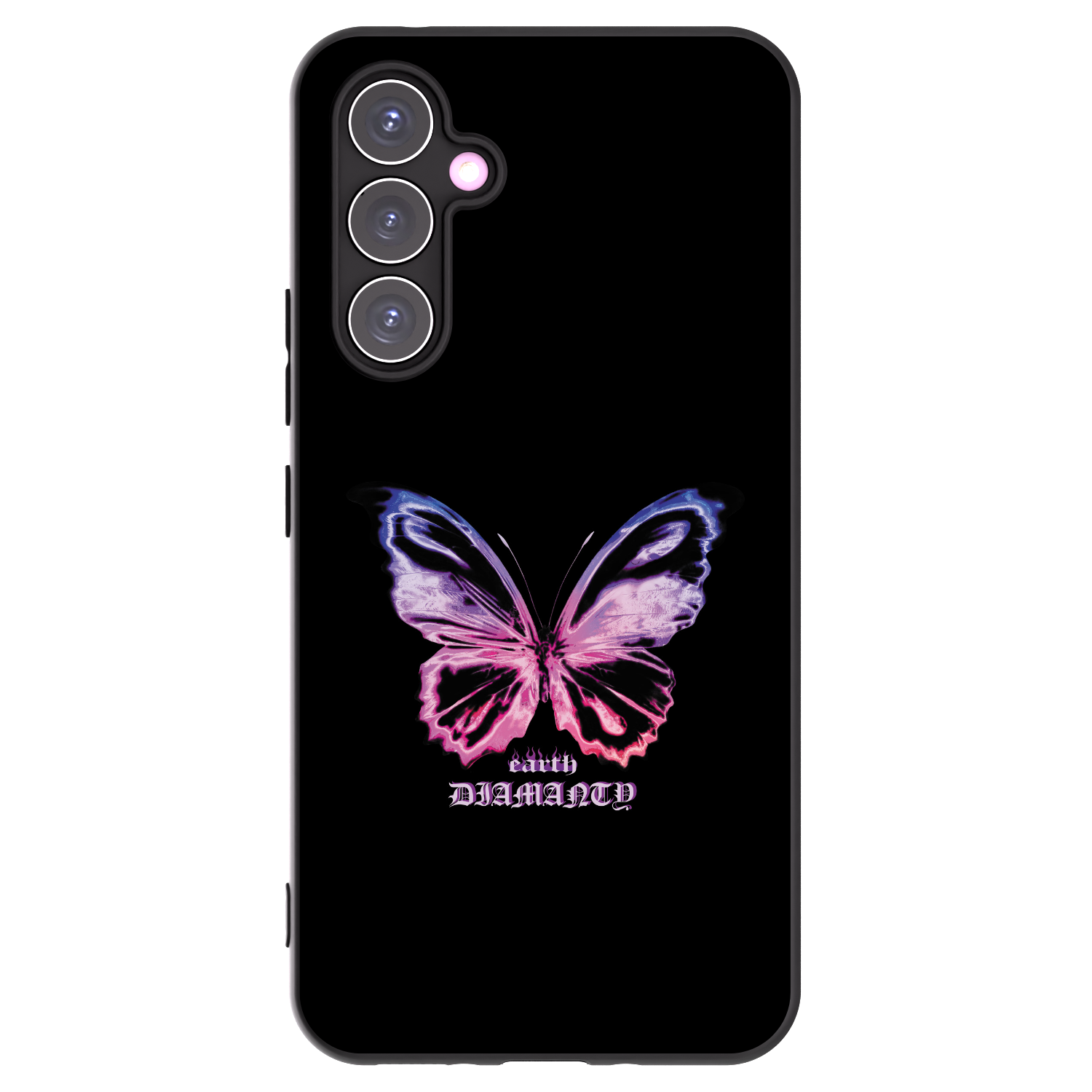 Picasee crna silikonska maskica za Samsung Galaxy A54 5G A546B - Diamanty Purple