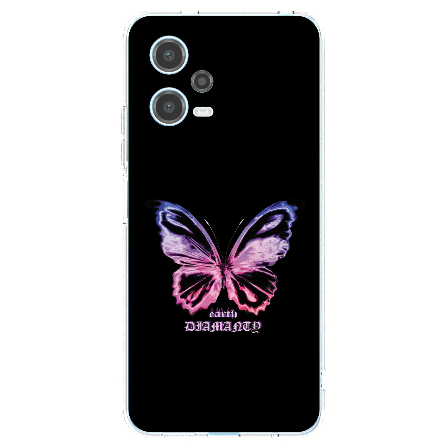 Picasee silikonska prozirna maskica za Xiaomi Redmi Note 12 5G - Diamanty Purple