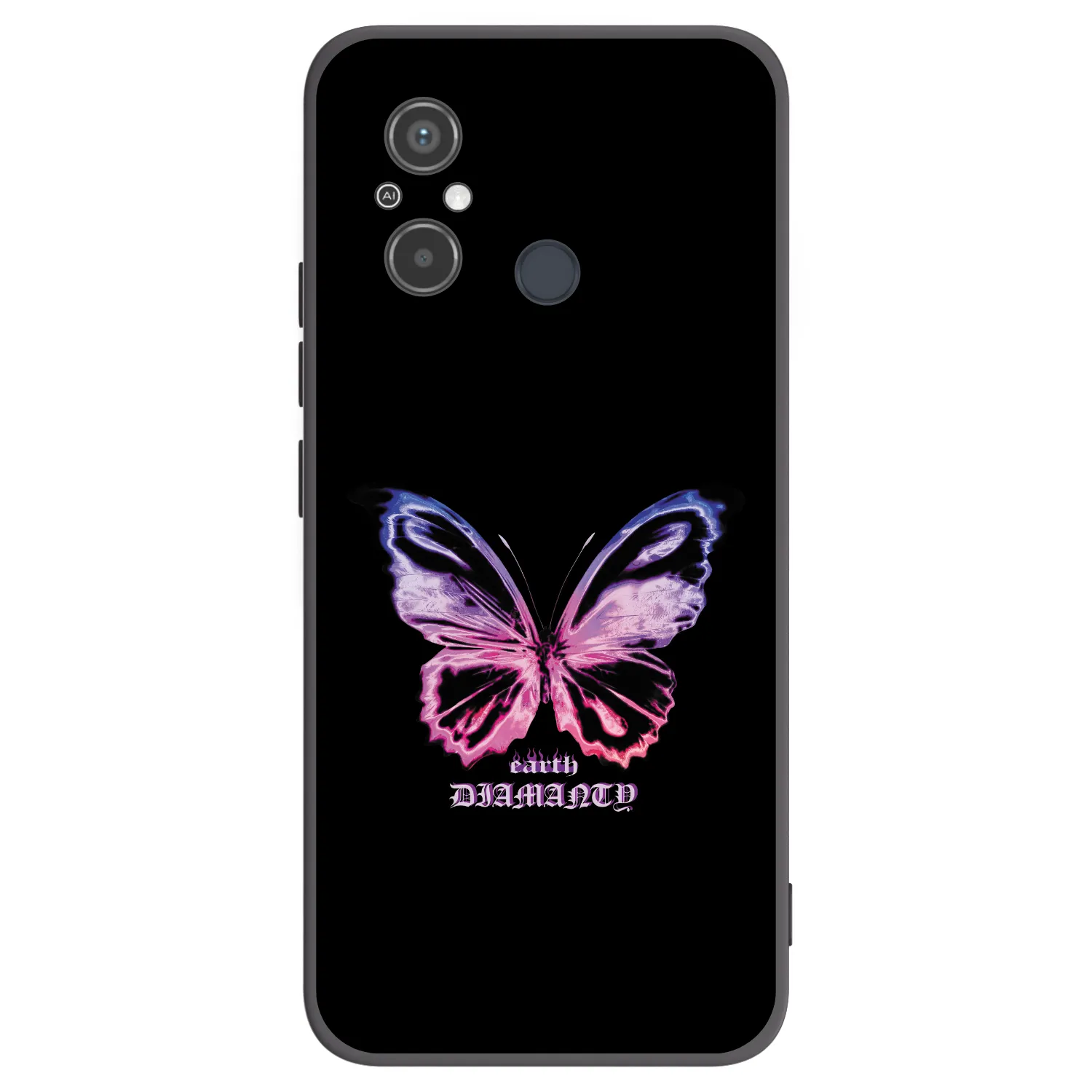 Picasee crna silikonska maskica za Xiaomi Redmi 12C - Diamanty Purple
