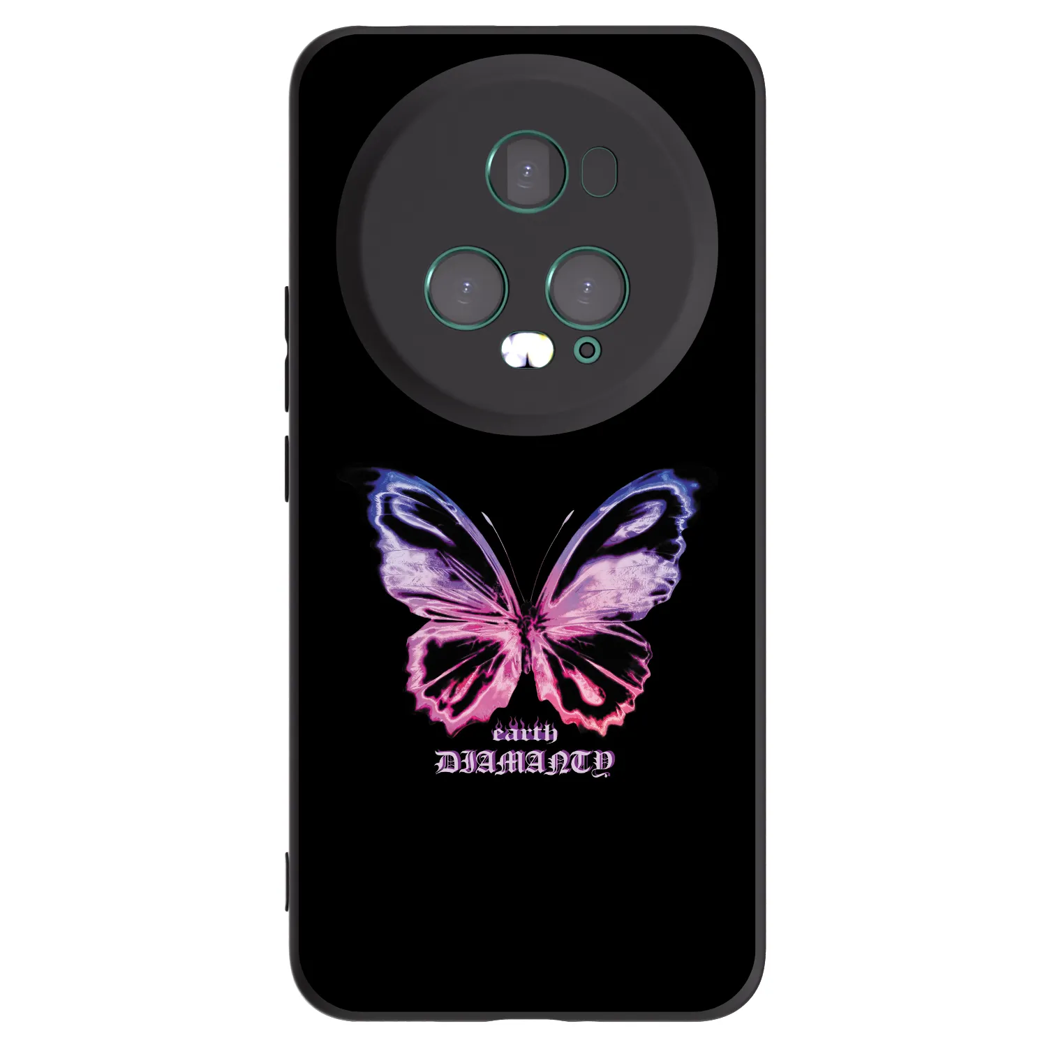 Picasee crna silikonska maskica za Honor Magic5 Pro - Diamanty Purple
