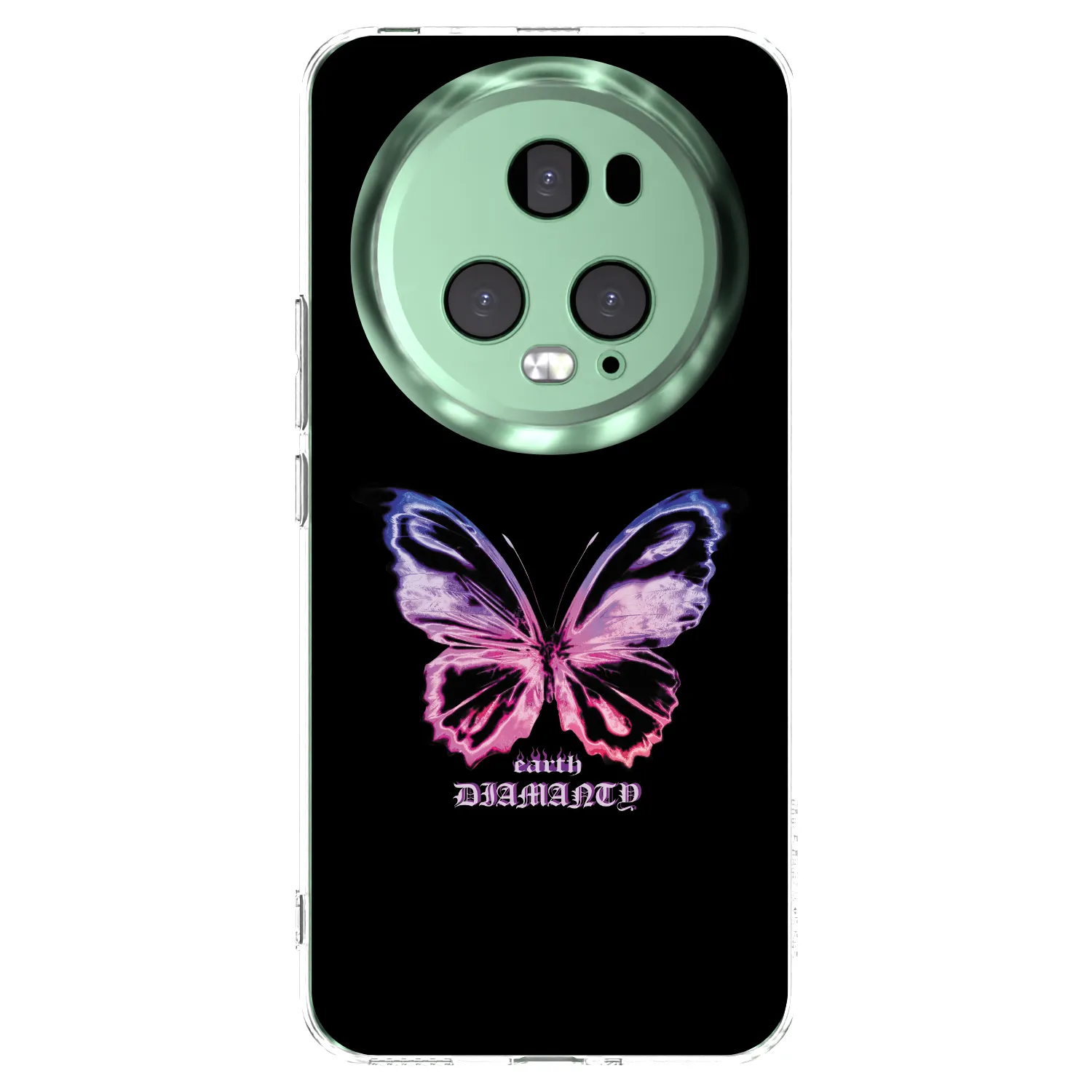 Picasee silikonska prozirna maskica za Honor Magic5 Pro - Diamanty Purple