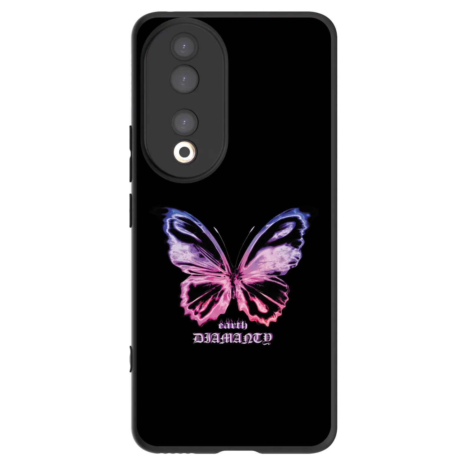 Picasee crna silikonska maskica za Honor 90 5G - Diamanty Purple