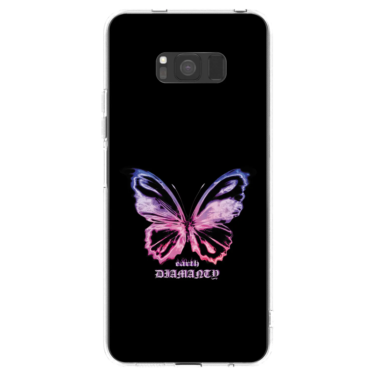 Picasee silikonska prozirna maskica za Samsung Galaxy S8 G950F - Diamanty Purple