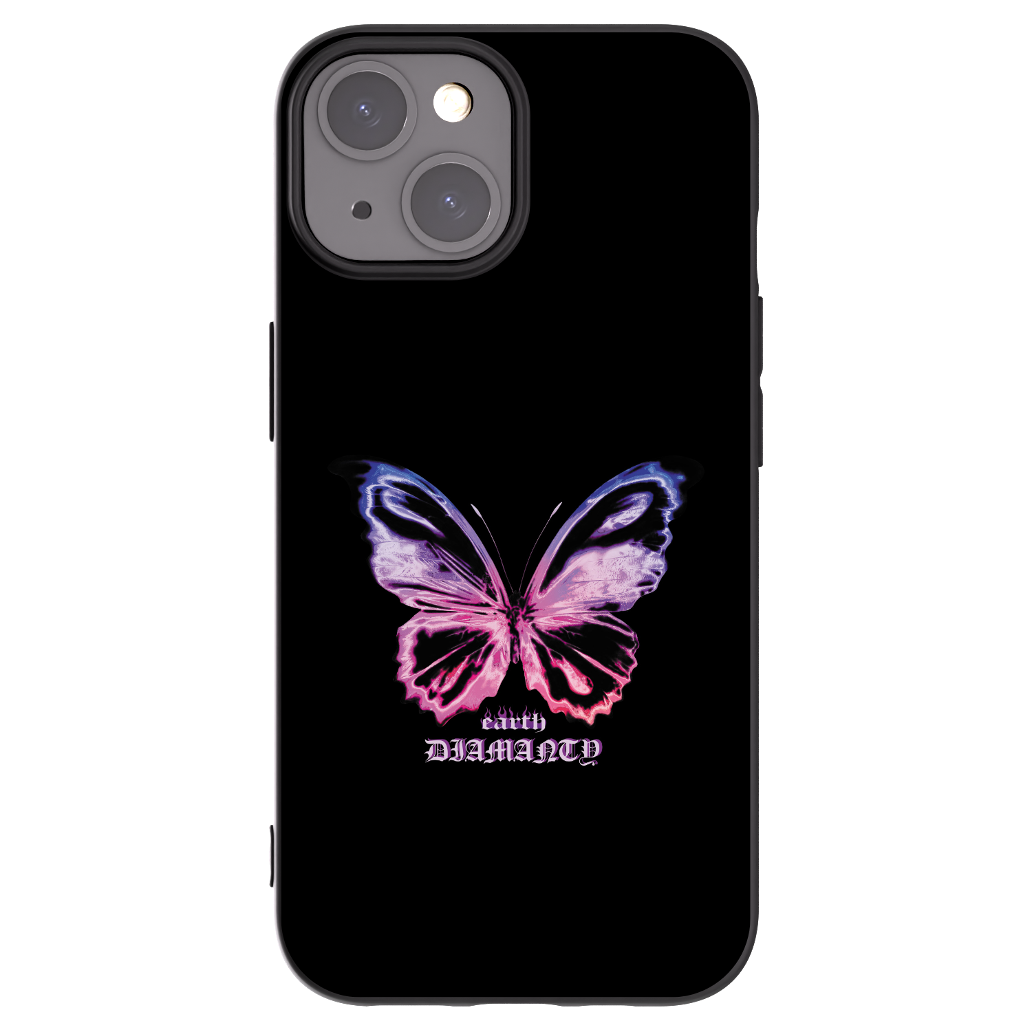 Picasee crna silikonska maskica za Apple iPhone 15 - Diamanty Purple