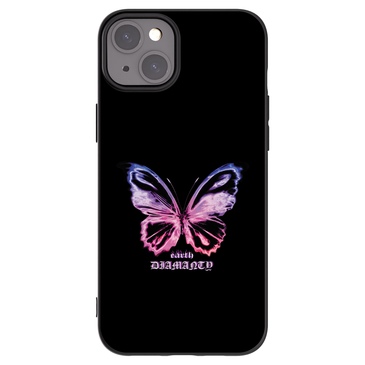 Picasee crna silikonska maskica za Apple iPhone 15 Plus - Diamanty Purple