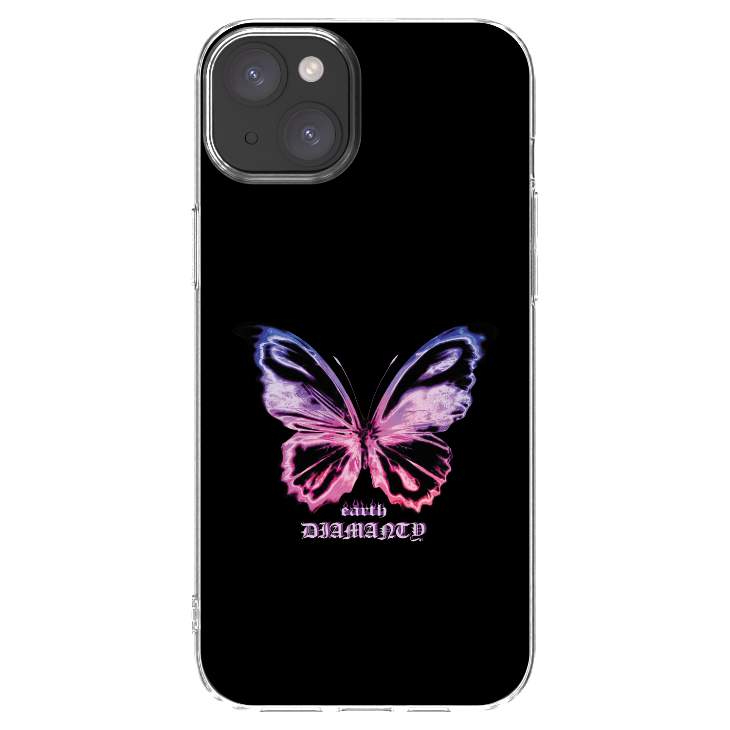 Picasee silikonska prozirna maskica za Apple iPhone 15 Plus - Diamanty Purple