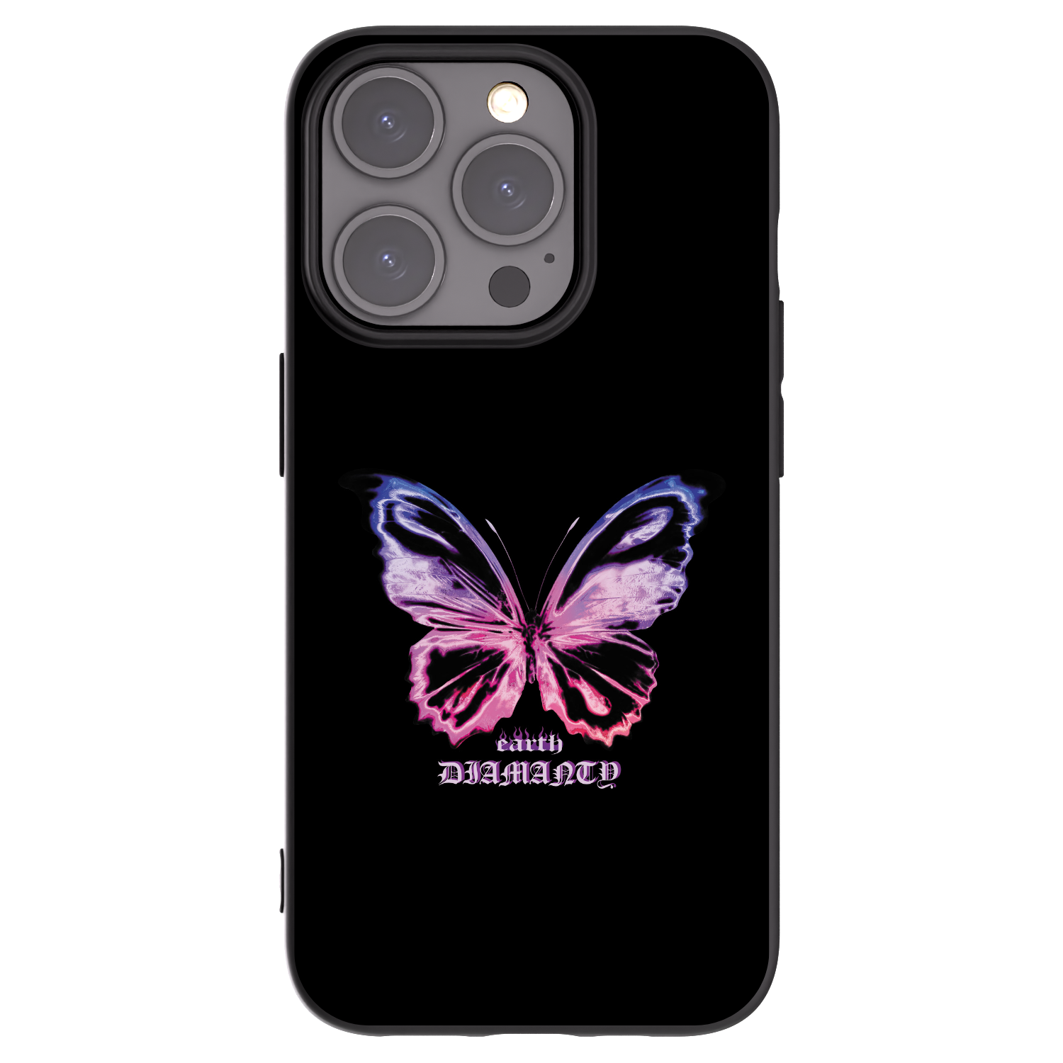 Picasee crna silikonska maskica za Apple iPhone 15 Pro - Diamanty Purple