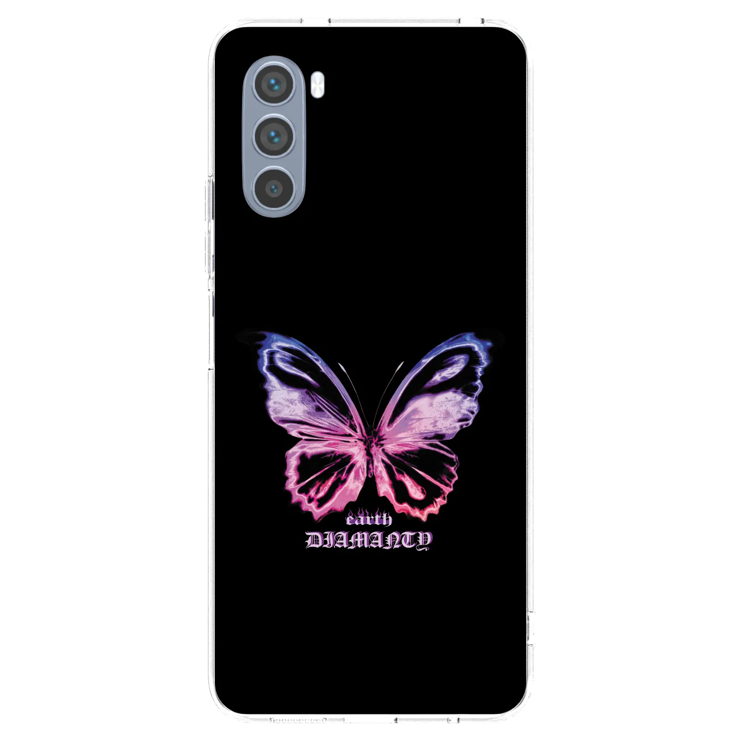 Picasee silikonska prozirna maskica za Motorola Moto G62 - Diamanty Purple